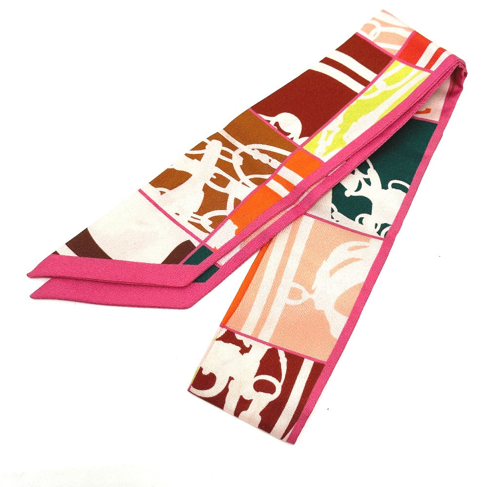 HERMES scarf silk Pink type chaos En Desordre GALA Women