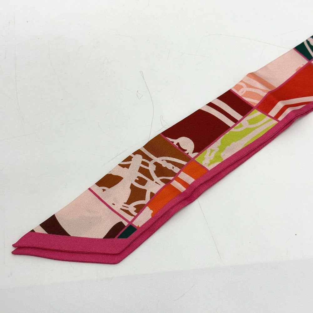 HERMES scarf silk Pink type chaos En Desordre GALA Women