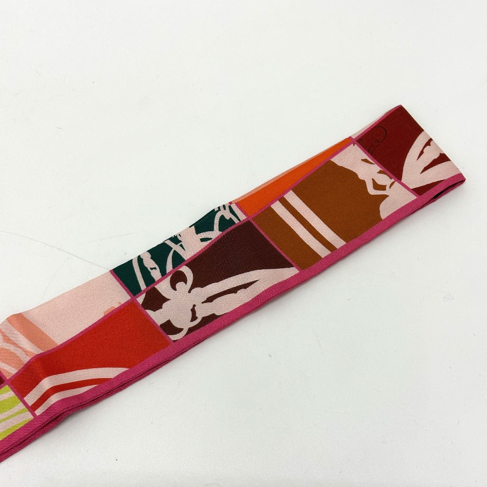 HERMES scarf silk Pink type chaos En Desordre GALA Women