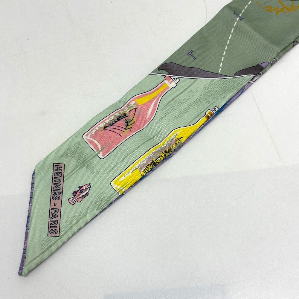 HERMES scarf silk multicolor bottle ship Women