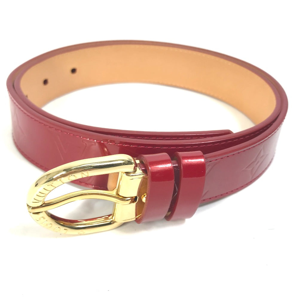 LOUIS VUITTON belt M6980U Monogram Vernis Red Monogram Vernis Saintur Women 80/32