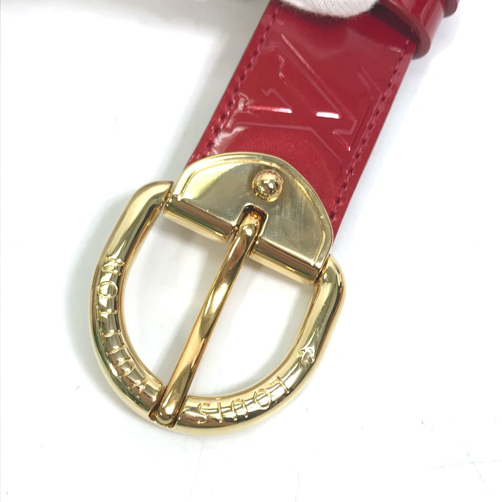 LOUIS VUITTON belt M6980U Monogram Vernis Red Monogram Vernis Saintur Women 80/32