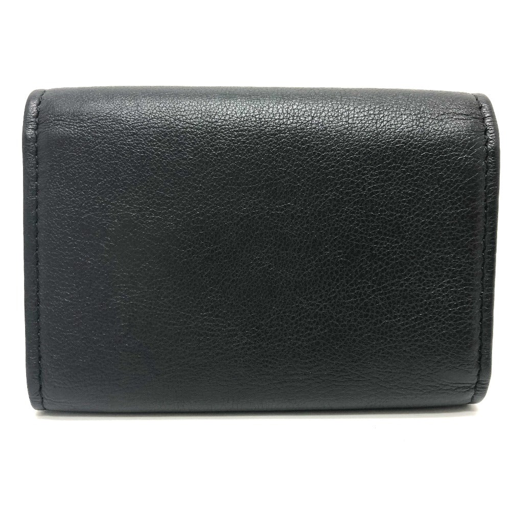 CHANEL Key case Key holder  leather black COCO Mark 4 stations with key ring Women