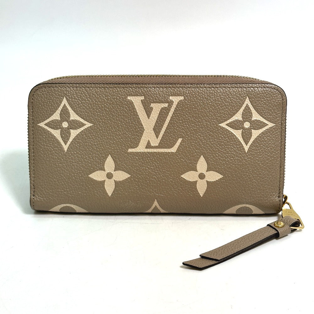 LOUIS VUITTON Long Wallet Purse M69794 Monogram Ann Platt Leather beige Monogram Empreinte Bicolor Zippy wallet Women