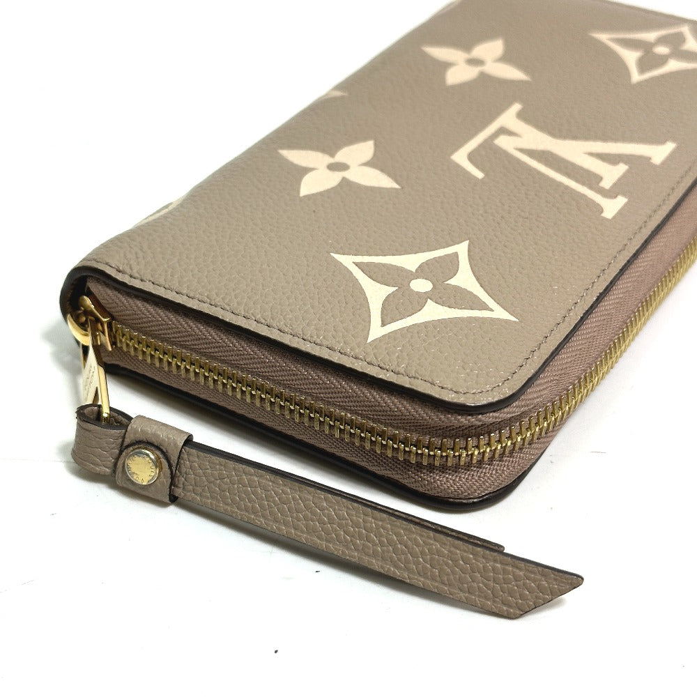 LOUIS VUITTON Long Wallet Purse M69794 Monogram Ann Platt Leather beige Monogram Empreinte Bicolor Zippy wallet Women