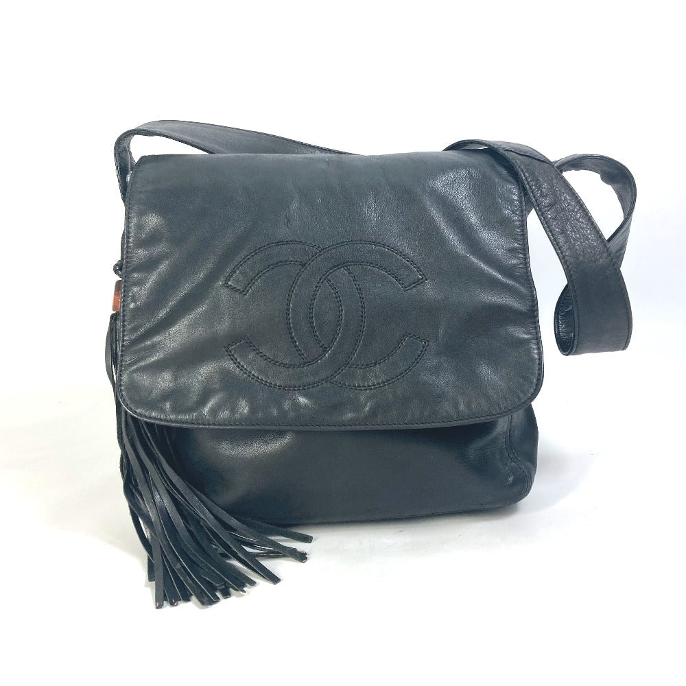 CHANEL Shoulder Bag lambskin black Shoulder CC COCO Mark Women