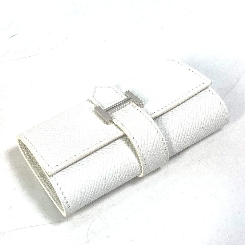 HERMES Key case Key holder  Epsom white HMetal Bean unisex(Unisex)