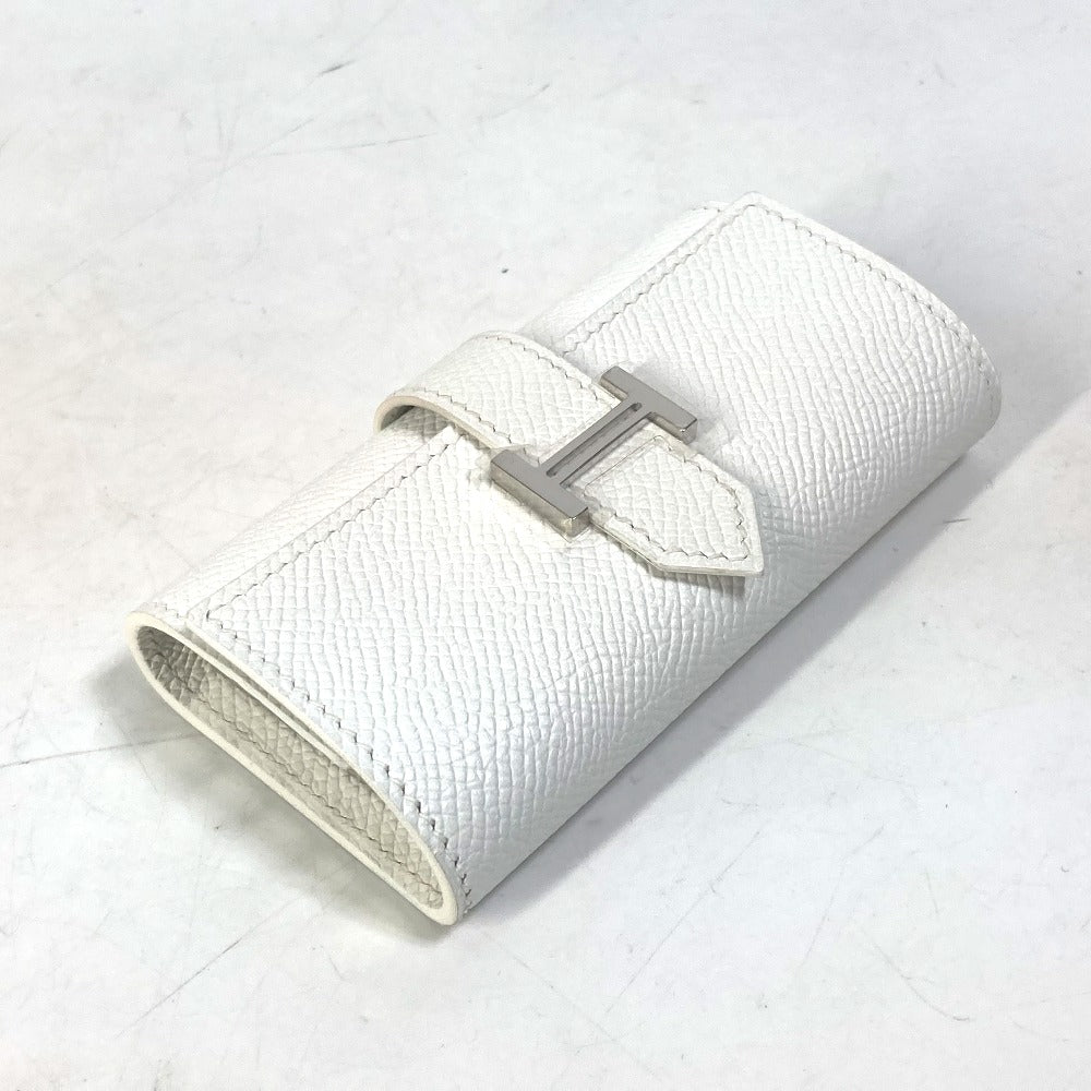 HERMES Key case Key holder  Epsom white HMetal Bean unisex(Unisex)