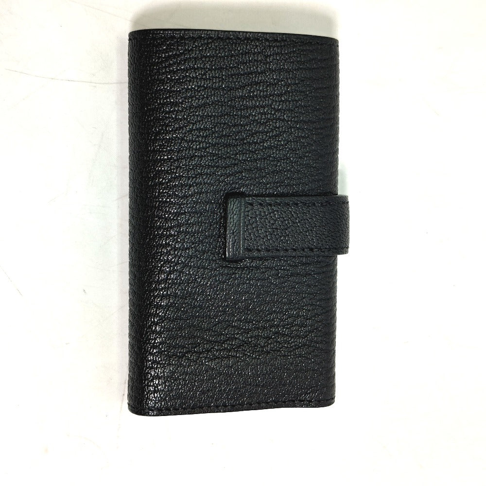 HERMES Key case Key holder  Chevre Misol black HMetal Key Bean unisex(Unisex)