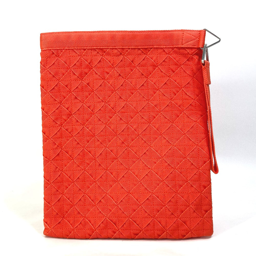 BOTTEGAVENETA Clutch bag 667060 polypropylene Orange INTRECCIATO light webbing mens