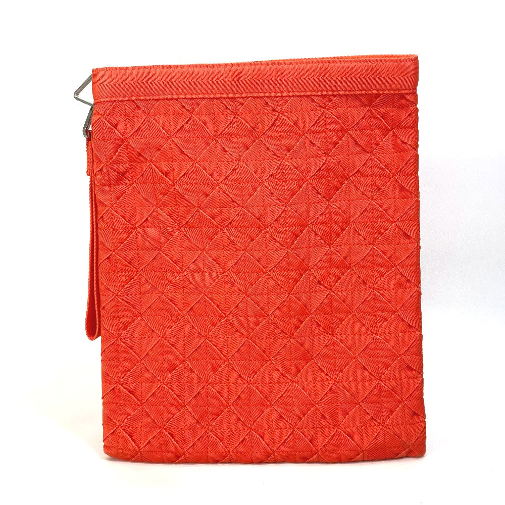 BOTTEGAVENETA Clutch bag 667060 polypropylene Orange INTRECCIATO light webbing mens