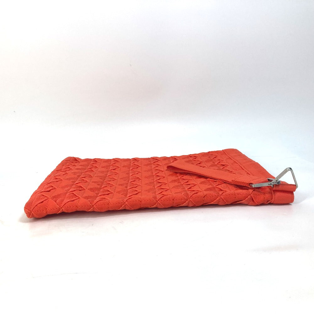 BOTTEGAVENETA Clutch bag 667060 polypropylene Orange INTRECCIATO light webbing mens