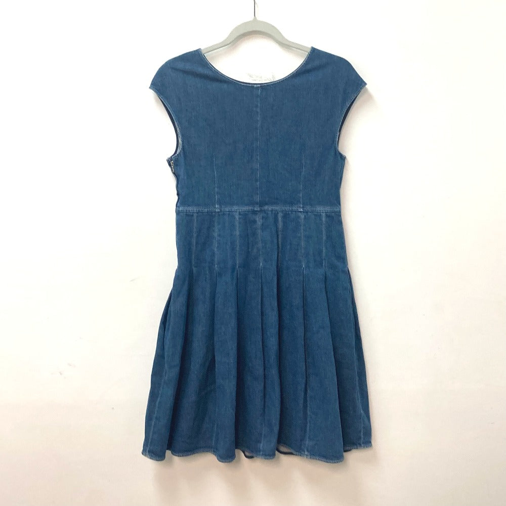 CHANEL one piece P29999 Cotton, Polyurethane blue Apparel Sleeveless 07C COCO Mark CC Women 40