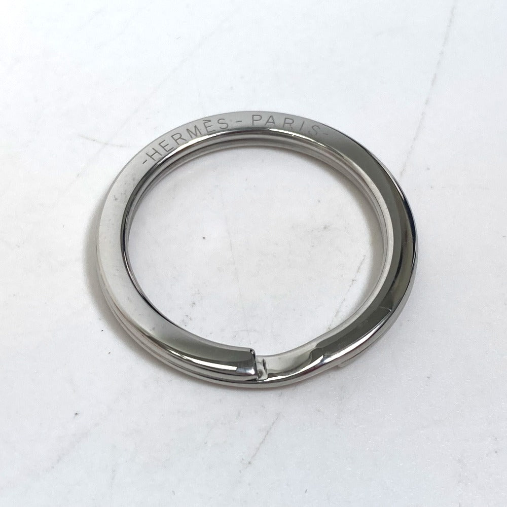 HERMES Key ring metal Silver H logo charm Blowjob a Cheval unisex(Unisex)