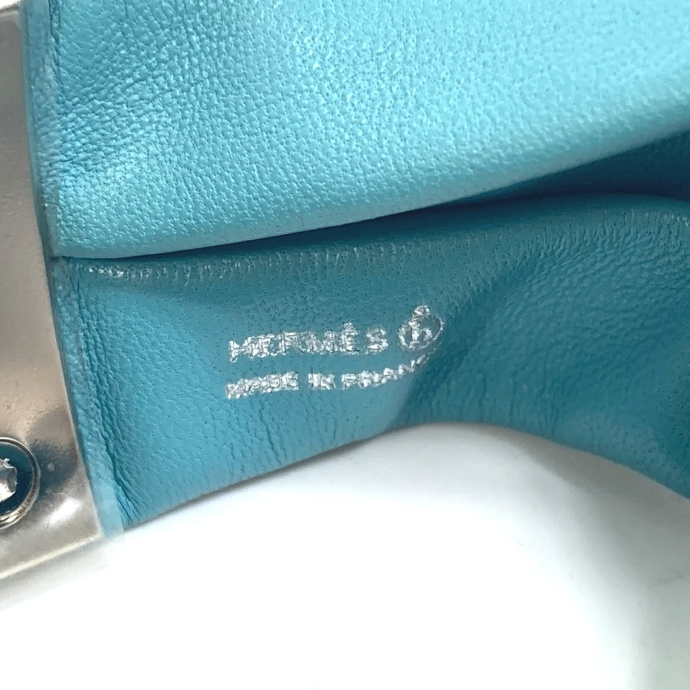 HERMES bracelet leather Light blue accessories medor Torsado Women