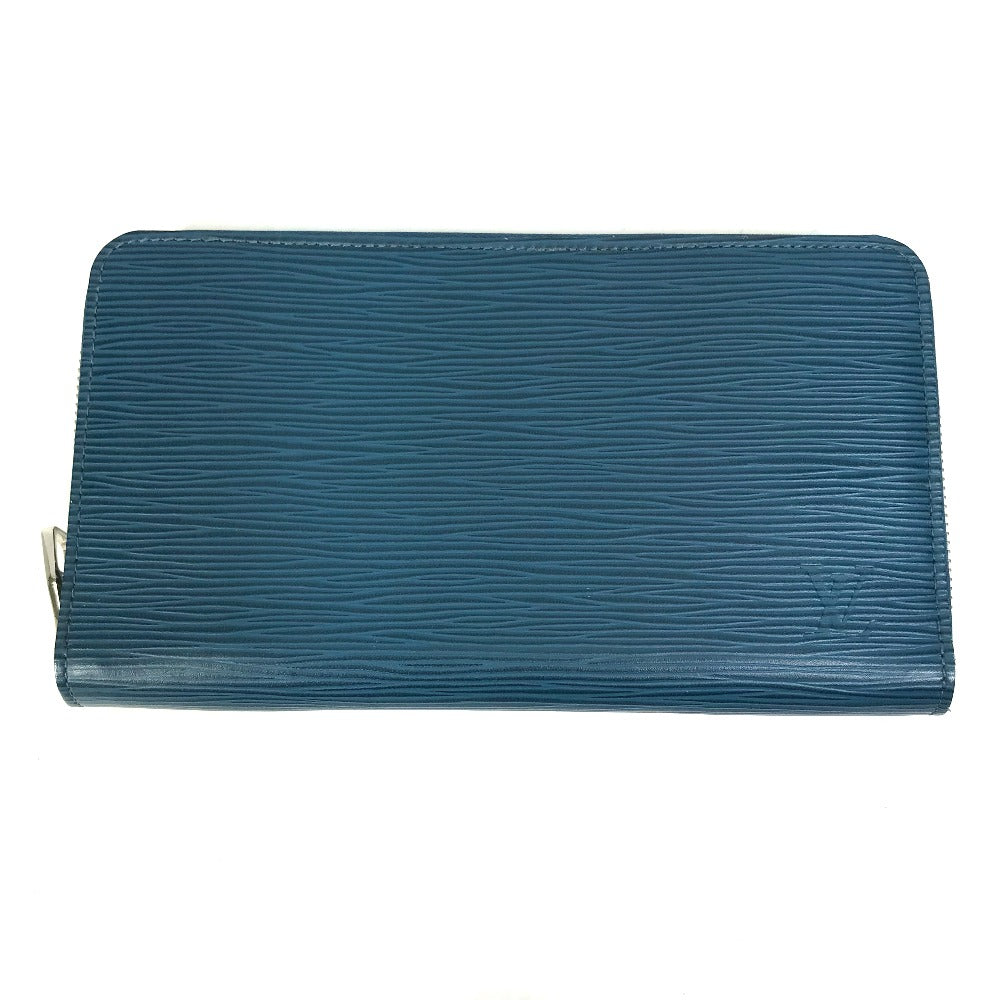 LOUIS VUITTON Long Wallet Purse M60619 Epi Leather Navy Epi Zippy Organizer mens