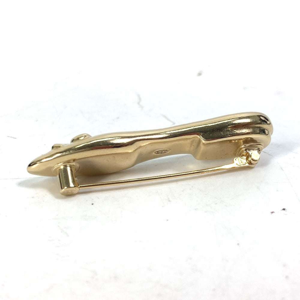 CHANEL Brooch Gold Plated gold pumps motif Pin Brooch Women