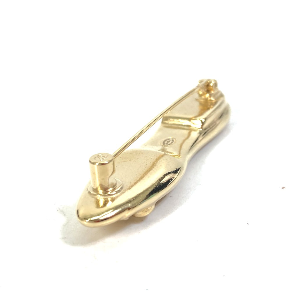CHANEL Brooch Gold Plated gold pumps motif Pin Brooch Women