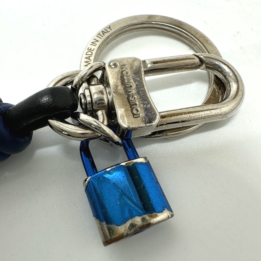 LOUIS VUITTON key ring M61713 Metal, Leather black Porto Crenot Rock mens
