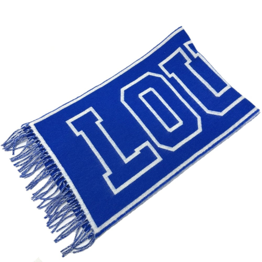 LOUIS VUITTON Scarf M71318 Wool / cashmere blue Echarpe City mens
