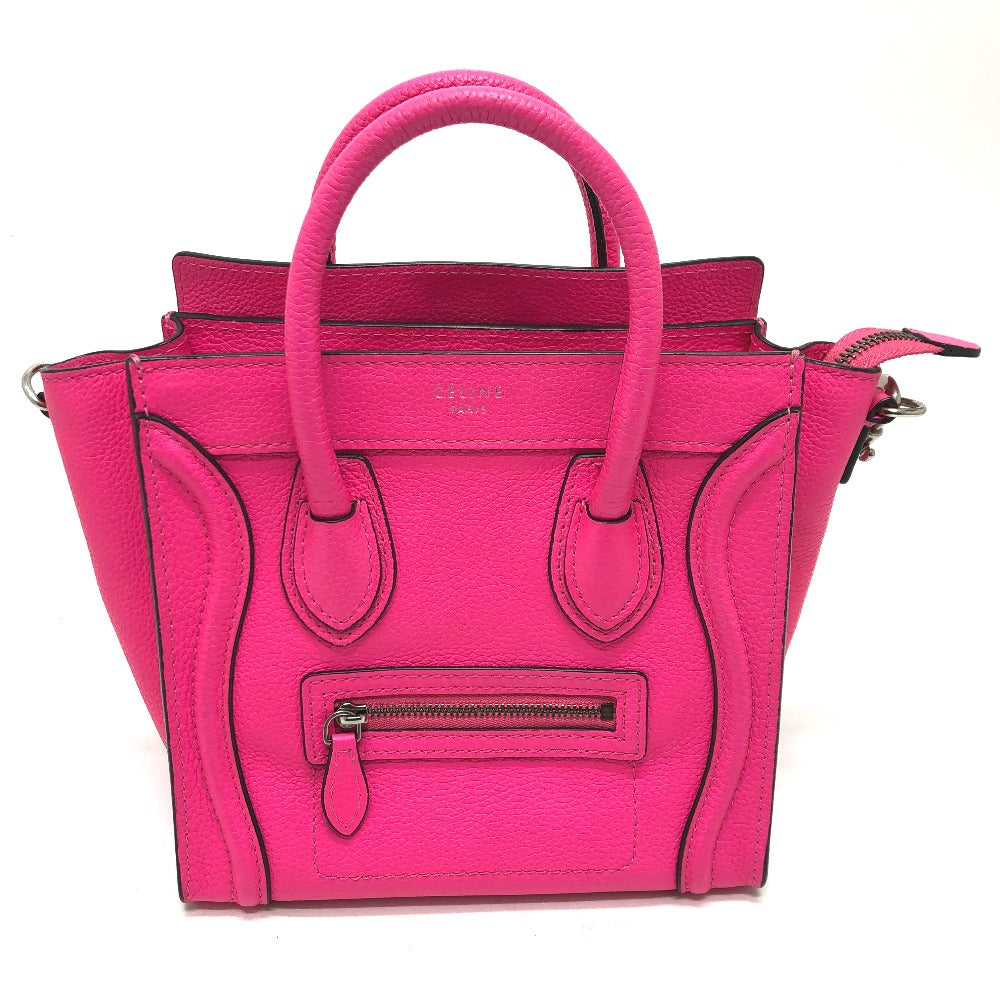 CELINE Handbag 18924 leather pink Luggage mini shopper Women