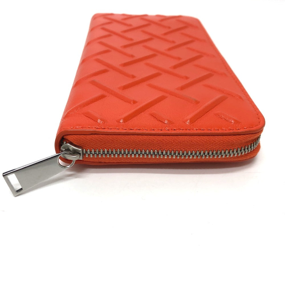 BOTTEGAVENETA Long Wallet Purse 593217 leather Orange Zip Around mens