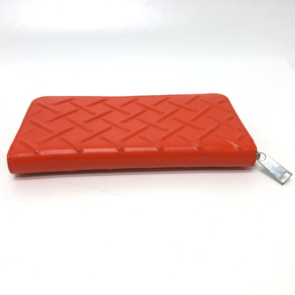 BOTTEGAVENETA Long Wallet Purse 593217 leather Orange Zip Around mens