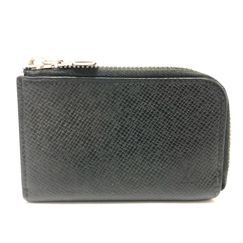 LOUIS VUITTON Coin case M63375 Taiga Leather black Taiga Portonet Jules mens