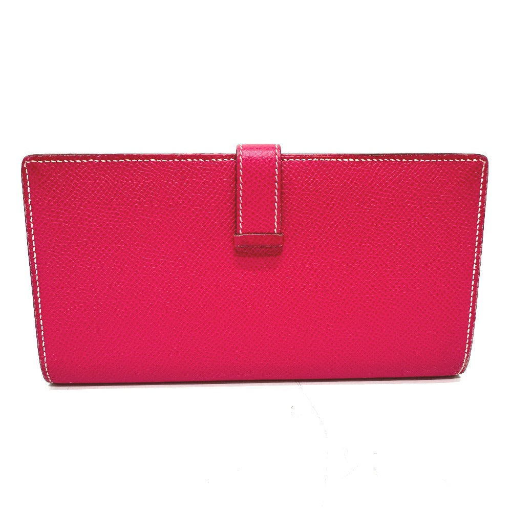 HERMES Long Wallet Purse Epsom pink Beansufla Women