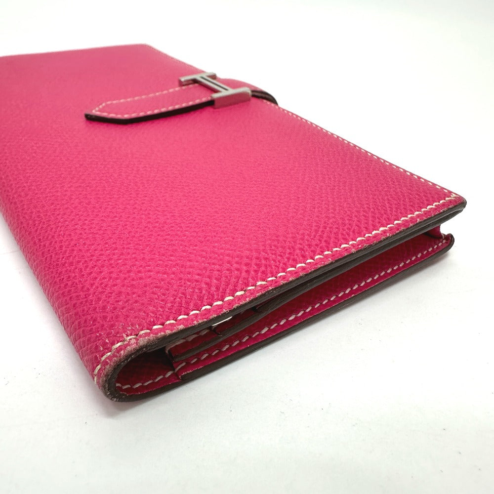 HERMES Long Wallet Purse Epsom pink Beansufla Women