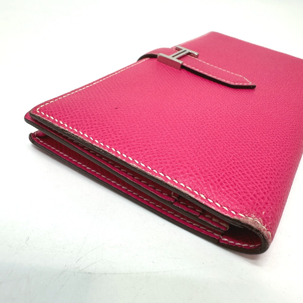 HERMES Long Wallet Purse Epsom pink Beansufla Women