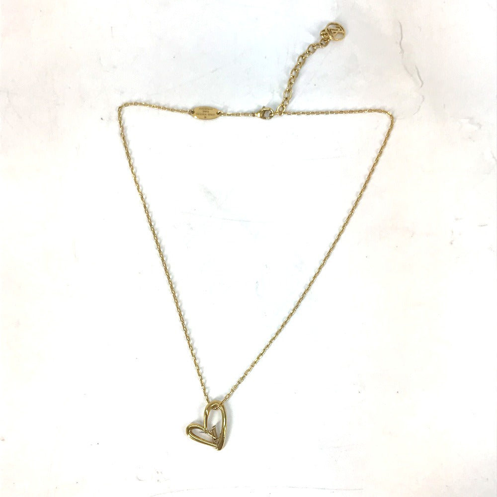 LOUIS VUITTON Necklace M00465 Gold Plated gold heart Corie Foreign Love