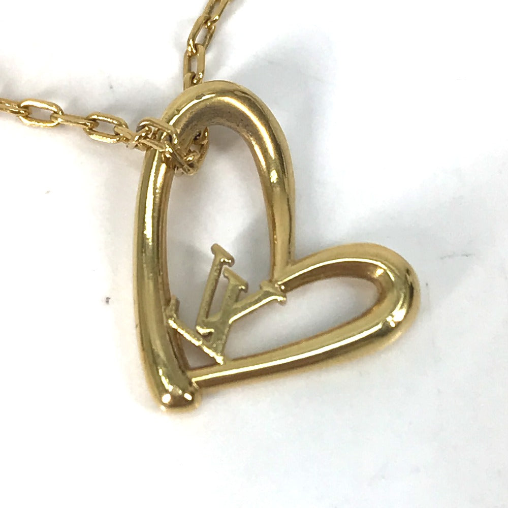 LOUIS VUITTON Necklace M00465 Gold Plated gold heart Corie Foreign Love