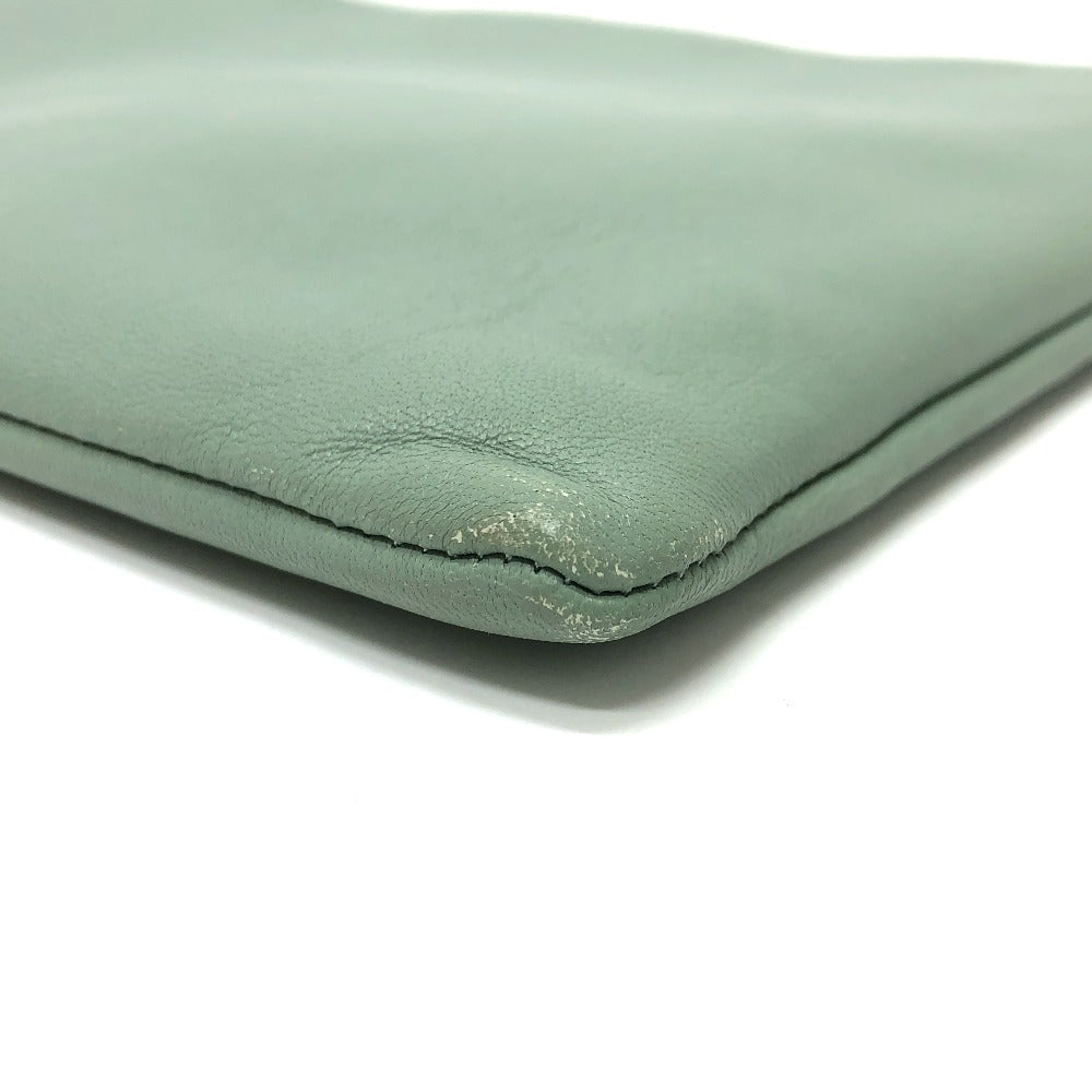 CELINE Clutch bag leather Green type business bag Women