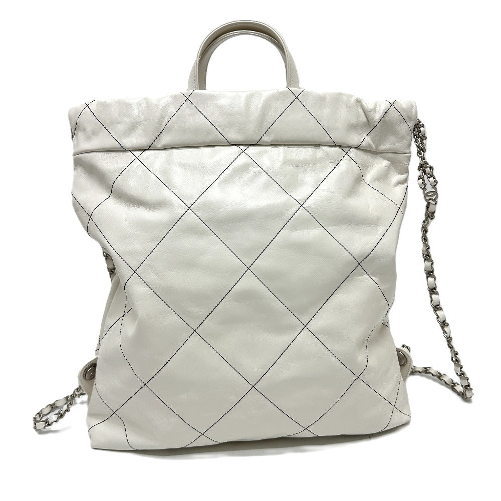 CHANEL Backpack AS3313 lambskin white Handbag 2WAY bag CHANEL22 Small