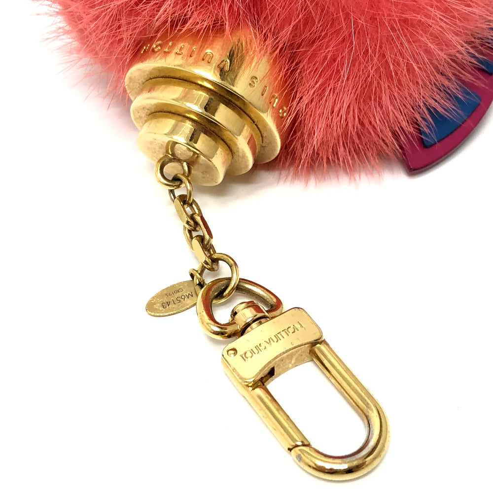 LOUIS VUITTON key ring M65143 fur pink totem Women