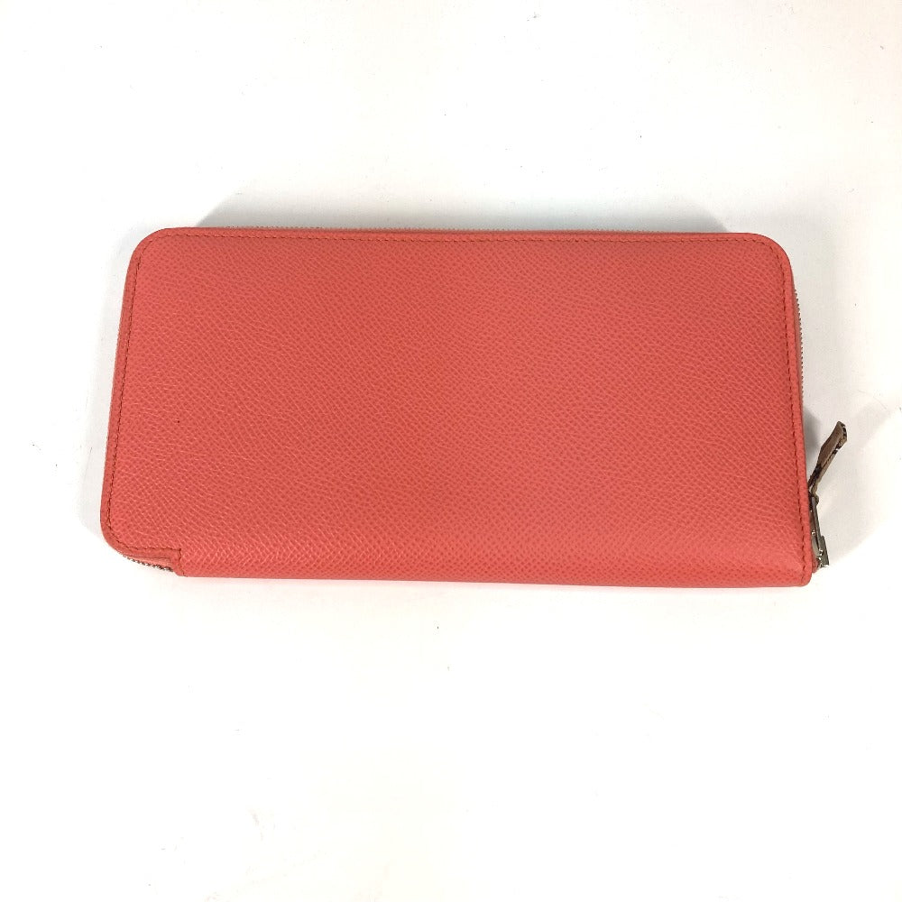 HERMES Long Wallet Purse Epsom Pink type Azap Long Silk in Women