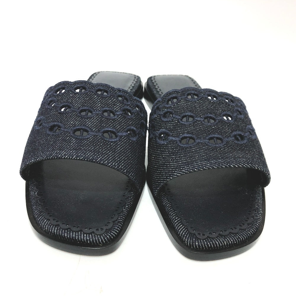 HERMES Sandals denim Navy Gael Chene Dunkle Women 35