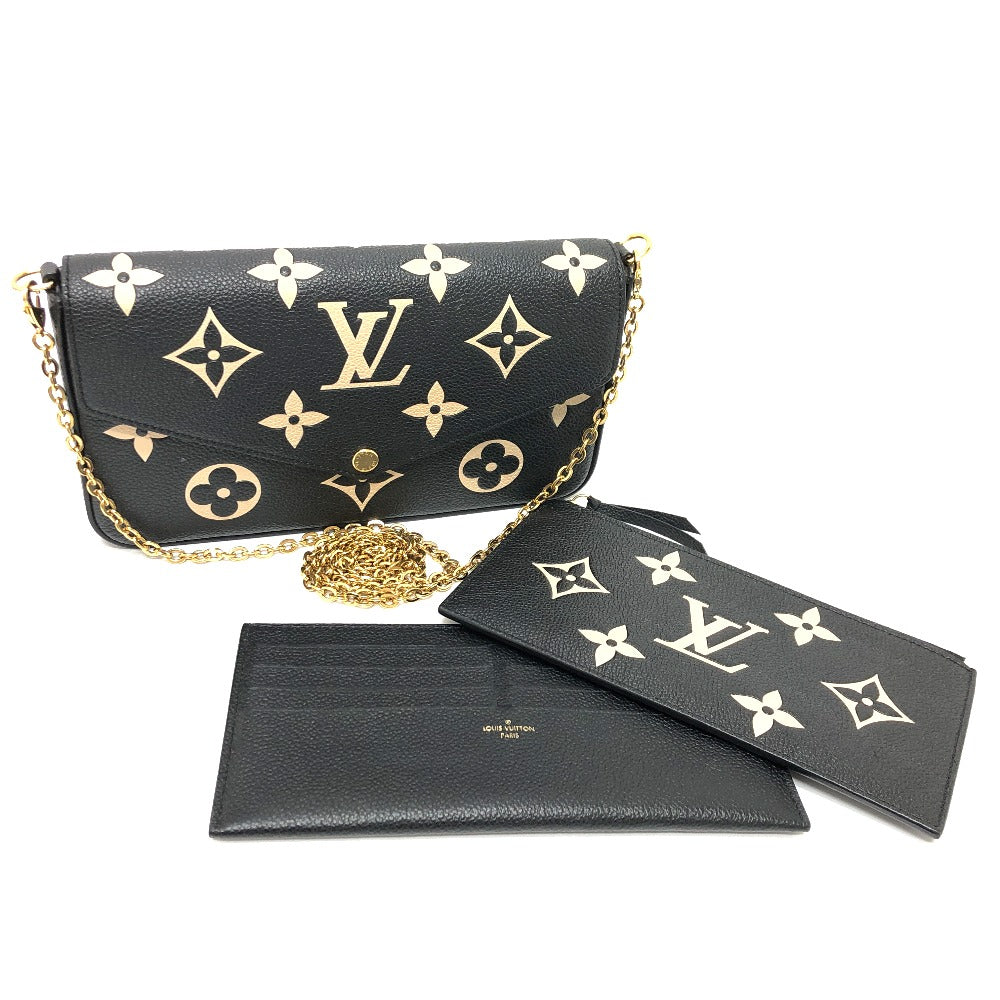 LOUIS VUITTON Long Wallet Purse M80482 Monogram Ann Platt Leather black Monogram Ann Platt Pochette Felice Women