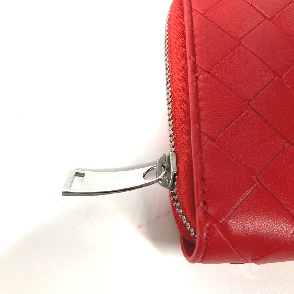 BOTTEGAVENETA Long Wallet Purse 593217 leather Red Long wallet INTRECCIATO Women