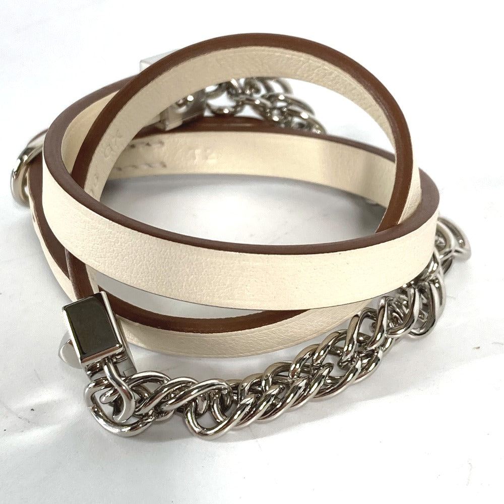 HERMES bracelet Swift white Accessories Gourmet Esketre Triple Tour Women T2