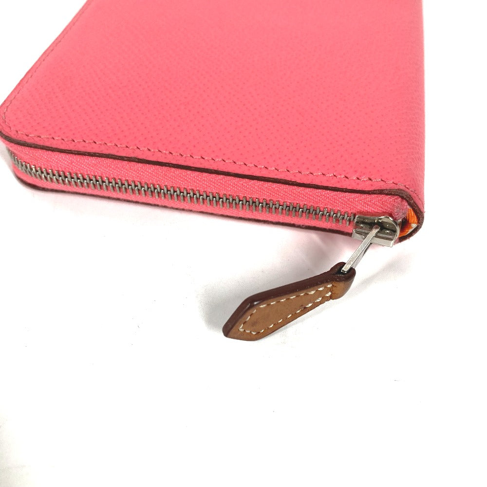 HERMES Long Wallet Purse Epsom pink Long wallet Azap long silk in