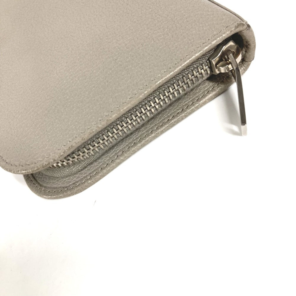 SAINT LAURENT PARIS Long Wallet Purse 326599 leather gray Long wallet logo Women