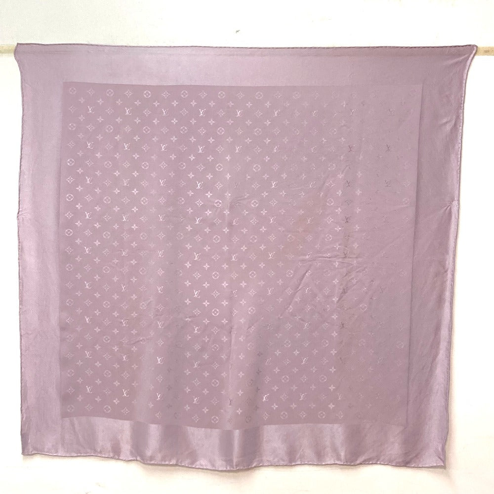 LOUIS VUITTON scarf silk Light purple Monogram Women