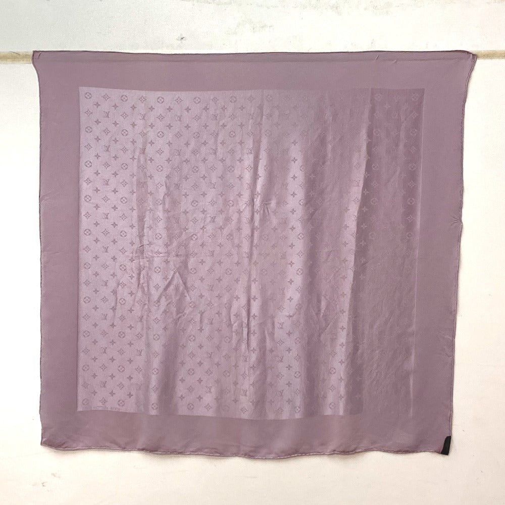LOUIS VUITTON scarf silk Light purple Monogram Women
