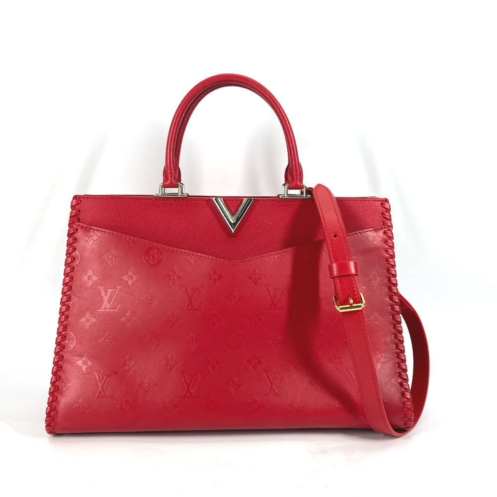 LOUIS VUITTON Shoulder Bag M54146 leather Red Monogram Very Zip Tote Women