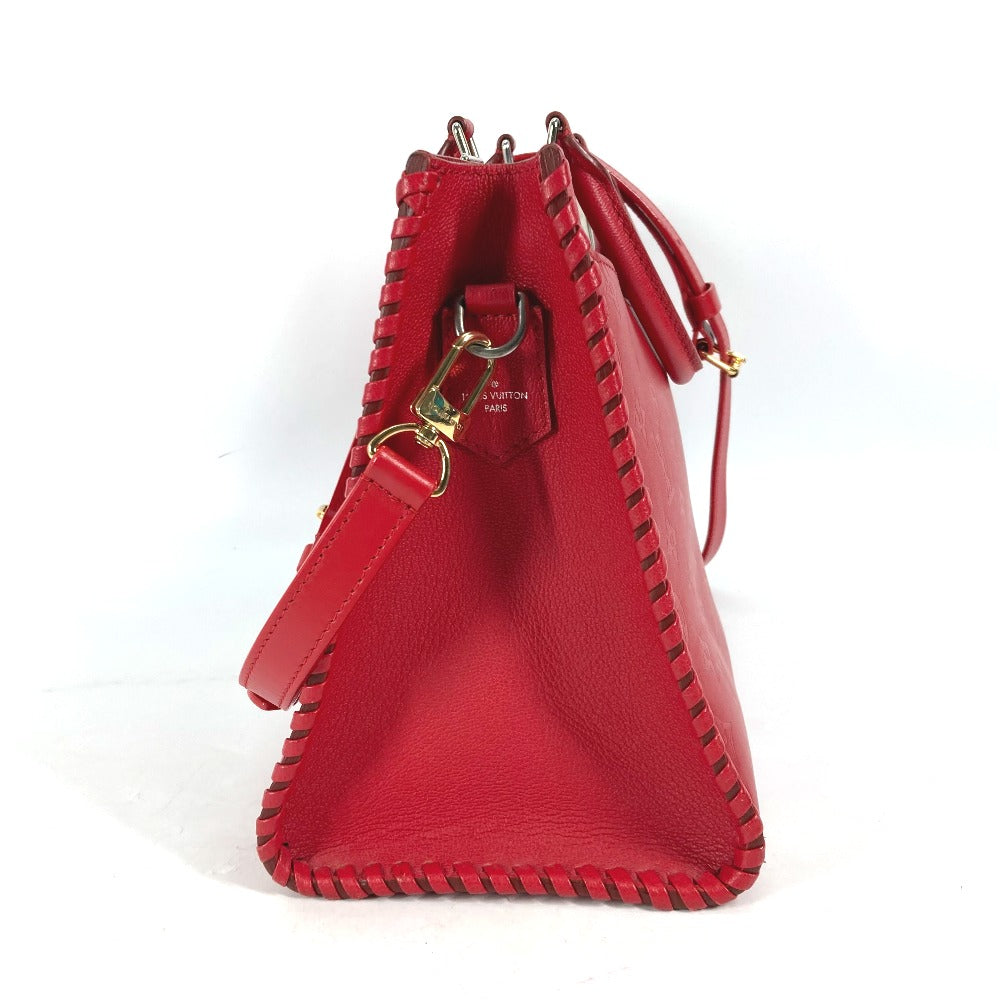 LOUIS VUITTON Shoulder Bag M54146 leather Red Monogram Very Zip Tote Women