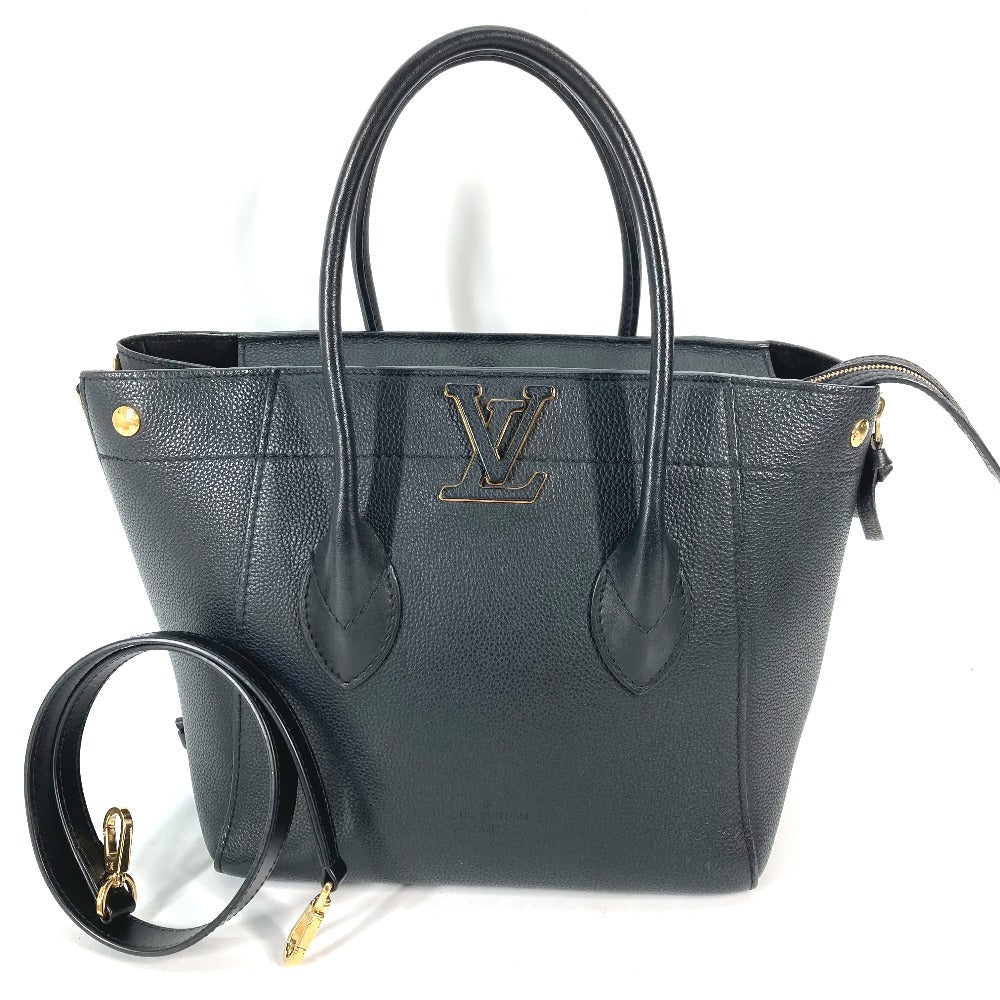 LOUIS VUITTON Handbag M54843 Taurillon Clemence Leather black Bag Freedom Women