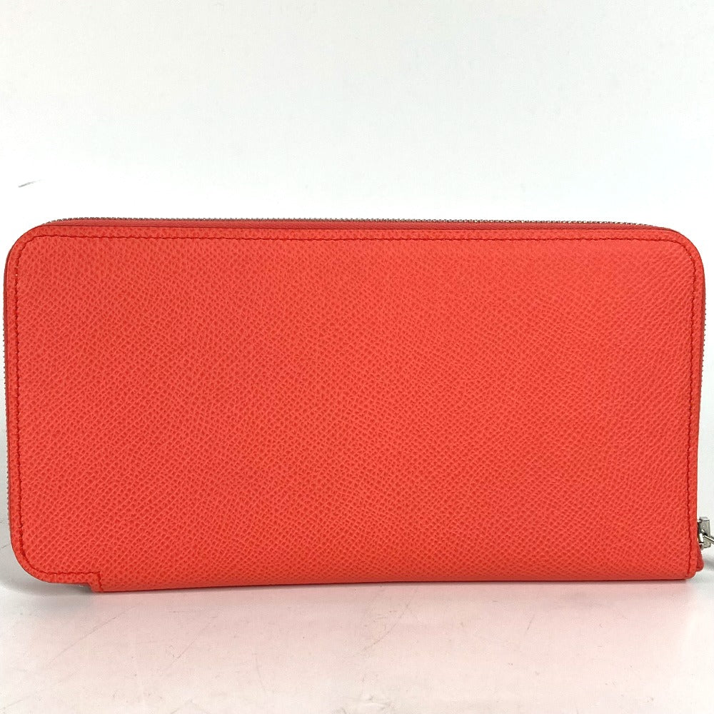 HERMES Long Wallet Purse Epsom pink Azap long silk in