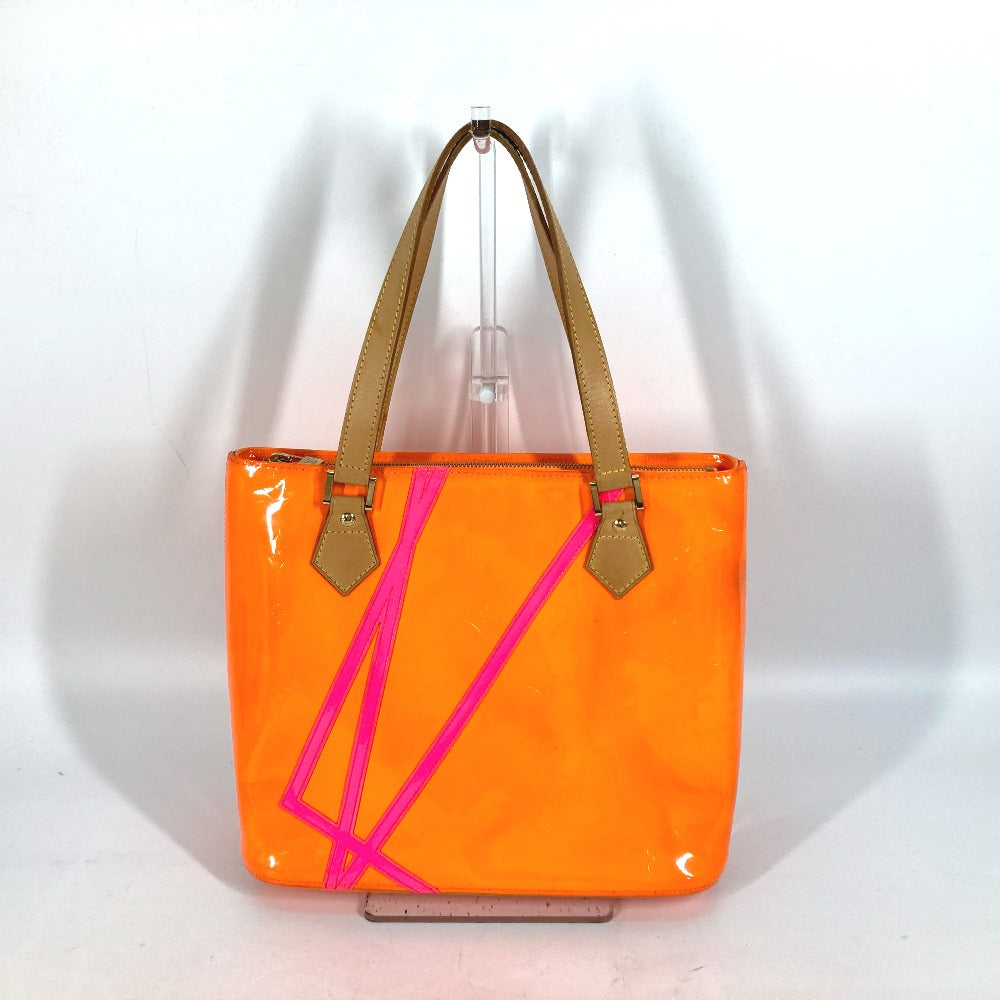 LOUIS VUITTON Shoulder Bag M91935 Monogram Vernis Canvas Orange Monogram Vernis Fluo Houston Women